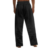 AIDASE  -  autumn and winter Hawaii beach men's printed casual cotton and linen loose trousers aidase-shop