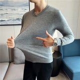 Aidase Men Basic Sweaters Solid Color O-neck Long sleeve Knitted Male Pullover Winter Fashion New Warm Sweaters for Men S-3XL aidase-shop
