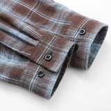 AIDASE  -  Vintage Plaid Printing Hooded Jacket Mens Coat Spring Autumn Fashion Drawstring Buttoned Cardigan Tops Men Casual Shirt Jackets aidase-shop