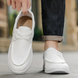 AIDASE  -  Non Slip Men Casual Leather Shoes Loafers New Round-toe Comfortable Flats Driving Shoes Vintage Shoes for Men Zapatos 39-46 aidase-shop