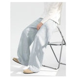 AIDASE  -  Men's Summer Breathable Linen Loose Straight Casual Wide Leg Pants Drawstring Waist Daily Trousers aidase-shop