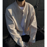 AIDASE  -  Spring New Products: 65% Cotton High-quality Men's Breathable Stand-collar Shirt, Unisex Loose-fitting Jacket, Striped Top. aidase-shop