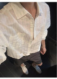 AIDASE  -  Men's Textured Bold Stripe Linen Shirt – Relaxed Fit, Breathable & Lightweight for Casual Sophistication M-3XL aidase-shop