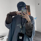 AIDASE  -  T-shirt Cross of Thorns fake two-piece for men women long-sleeved dark hip-hop loose large size autumn new trend top Simplicity aidase-shop