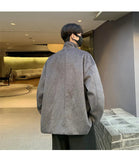 AIDASE  -  Fall and Winter New High-neck Wool Jacket, Thickened and Warm Solid Color Men's Coat, Stylish and Versatile Windproof Coat. aidase-shop