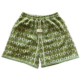 AIDASE  -  Retro Art Shorts Summer Casual New Heavyweight Little Green Man Avocado Men's Jacquard Quarter Shorts Handsome Y2k Cargo Pants aidase-shop