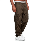 AIDASE  -  Spring Autumn New Fashion Cargo Pants Men Casual Multi Pocket Drawstring Trousers Loose Straight Tube Household All-match Pants aidase-shop