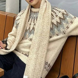 AIDASE  -  New Casual Mens Knitting Sweater Autumn Winter Daily Leisure Mens Knitted Jumper Tops Men Vintage Geometric Jacquard Sweaters aidase-shop