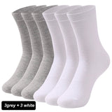 AIDASE  -  6Pairs New High Quality Men Socks Cotton Breathable Black White Business Spring Summer for Male sock Plus Size EU42-48 aidase-shop