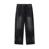 AIDASE  -  Men's Segmentation Design To Do Old Washed Jeans, Autumn and Winter American Fashion  Loose Retro Straight Leg Wide Leg Pants aidase-shop