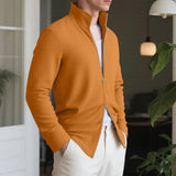 AIDASE  -  Men Sweatshirts Solid Color Lapel Long Sleeve Zipper Male Hoodies Cardigan Streetwear Autumn 2025 Casual Male Outerwear aidase-shop