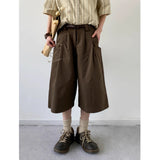 AIDASE  -  Neutral Sle Coffee Brown Casual Seven-Foot Pants for Men And Women Summer Leisure Loose-Fit Low-Waist Teenager Faion aidase-shop