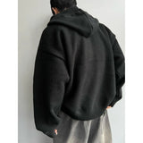 AIDASE  -  American Retro Casual V-ne Knitted Sweater Men Pure Color Outerwear Autumn Winter New Sle Loose Fit Long Sve Coat aidase-shop
