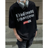 AIDASE  -  Korean Style Men's Crewneck Letter TShirt Short Sleeve Casual Baggy Short Sevee Tops Summer Streetwear Party Couple aidase-shop