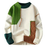 Aidase Warm Thick Men's Knit Sweater New In Fleeced Korean Fashion Vintage Pullovers Male Top High Quality Aesthetic Style Y2k Knitwear