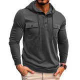 AIDASE  -  Spring Autumn Men's Hoodies Fashion Loose Solid Hooded Sweatshirts Men Casual Long Sleeve Vintage Sports Hoodie Male Streetwear aidase-shop