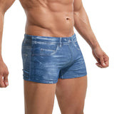 AIDASE  -  2XL Men Seamless Board Shorts Denim Printed Swimwear Boxershorts Trunks Breathable Sports Swimming Shorts Bikini Swimsuits Pants aidase-shop
