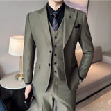 Aidase Spring Luxury Men High-end Suit Formal Groom Wedding Tuxedo Mens Work Party Slim Fit Suit 3 Piece ( Jacket + Vest + Pants ) 2024 aidase-shop