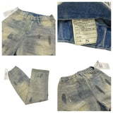 AIDASE  -  Waed Distred Spray Paint Denim Jeans Loose Straight Leg Trousers for Men And Women Casual Faionable Wide Leg Pants aidase-shop