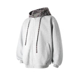 Aidase Plaid Splicing Hooded Cardigan Jacket Men 2025 New Japanese Streetwear Loose Casual Jacket Couple Hoodie Male Outerwear
