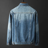 Aidase Men's Vintage Denim Jacket Autumn New Korean Fashion Jean Coat Streetwear Male Casual Loose Jacket Plus Size 4XL 5XL