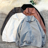 AIDASE  -  Autumn New Men's Zipper Bomber Jacket Male Casual Streetwear Loose Black Gray Pilot Coat Man Clothing 4XL 5XL aidase-shop