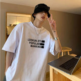 AIDASE  -  Fashion O-Neck Loose All-match Printed Letter T-Shirts Men Clothing Summer New Oversized Casual Tops England Tee Shirt aidase-shop