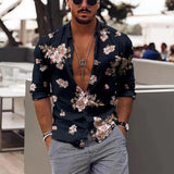 AIDASE  -  Men'S Hawaiianss Floral Shirts Button Down Holiday Beach Shirts Summer Outfits Fashion Regular Cuff Men'S Shirt With Pocket aidase-shop