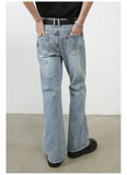 AIDASE  -  Washed To Make Old Loose Micro-flared Jeans, Men's Four Seasons New Fashion Straight Wide-leg Pants, Casual Floor-length Jeans aidase-shop