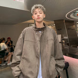 2023 Suede jacket men's spring and autumn 2023 new design sense top American trendy brand loose casual jacket military jackets Maytrends