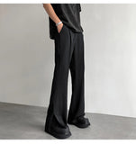 AIDASE  -  Brown Black Suit Pants Men Fashion Social Mens Dress Pants Korean Casual Loose Flared Pants Mens Office Formal Trousers M-2XL aidase-shop