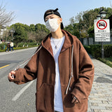Aidase Men Hoodies Harajuku High Street Hooded Sweatshirts Y2K Streetwear Hip Hop Gothic Zip Up Loose Jacket Coats Pullover Tops aidase-shop