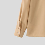 AIDASE  -  Men Shirt Solid Color Lapel Long Sleeve Lace Up Casual Men Clothing Streetwear Loose 2025 Fashion Male Shirts S-5XL aidase-shop