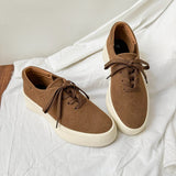 AIDASE  -  Casual Thick Bottomed Men's Shoes British Style Faux Suede round Toe Rubber Outsole High Street Design Sensation X506 aidase-shop