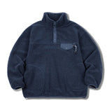 Aidase Casual Half-breasted Fleece Hoodies Winter Navy Blue Warm Pullover Jacket Outdoor Oversize Workwear Thermal Outwear aidase-shop