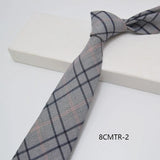 AIDASE  -  British Style Fashion TR Fabric Plaid Neck Ties For Men Formal Brown Khaki Wool Clip Tie Luxury Soft Free Knot Lazy-tie Cravat aidase-shop