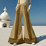 AIDASE  -  Men Wide Leg Pants Elastic Waist Loose Casual Trousers Men Streetwear 2025 Patchwork Color-block Fashion Male Long Pants aidase-shop