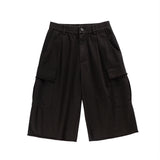 Aidase Summer Vintage Brown Cargo Shorts Men Women Korean Fashion Streetwear Capri Trousers Unisex Harajuku Casual Couple Shorts Male aidase-shop