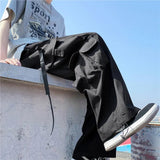 AIDASE  -  Japanese Overalls Men Functional Multi-pocket Pants Korean Urban Streetwear Trend High-end Elastic Waist Lace Casual Trousers aidase-shop