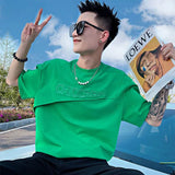 Aidase Top T Shirt for Men Man Tee Shirts Green Plain Slim Fit Clothing Streetwear Alphabet Rock Ordinary Katoen Hip Hop Cheap New In S