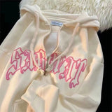 AIDASE  -  Y2k Men Spider Print Hoodies Women Hop Zipper Long Sleeve Coats Autumn Winter Harajuku Casual Loose Hooded Sweatshirt aidase-shop