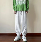 AIDASE  -  Summer Y2K Korean Style Vintage Loose Trousers Man Casual All Match Harajuku KPOP Sport Pants Fashion Style Pockets Male Clothes aidase-shop