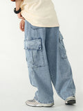 Aidase Baggy Jeans Trousers Male Denim Pants Black Wide Leg Pants Men's Jeans Loose Casual Korean Streetwear Hip Hop Harajuku