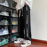AIDASE  -  New Men's Spring Autumn Loose Fit Straight Leg Cuffed Sweatpants Casual Sports Joggers for Teenagers Versatile Long Pants aidase-shop
