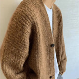 AIDASE  -  American Style Male Cardigan Sweater Casual Knitted Jacket Trendy Simple Long Sleeve Single-breasted Menswear Tide 21E7690 aidase-shop