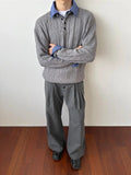 AIDASE  -  Retro Japanese Sle Long Sve Knitted Sweater Men Women Spring Autumn Versatile Striped Patchwork Twist Knitwear aidase-shop