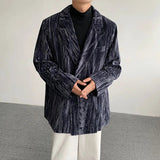 AIDASE  -  Spring Autumn New Men's Tide Korean Style Velvet Long Sleeve Blazer Niche Chic Casual Padded Shoulder Suit-Coats Ins W10344 aidase-shop
