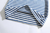 AIDASE  -  America Style Vintage Striped T-shirt Men Summer Fashion O-neck Short Sleeve Loose Casual Pullovers Couple Style Sea Spirit Tops aidase-shop