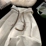 Aidase Men Women Hoodies Embossed Letters Casual Hooded Sweatshirt Basic Colours Drawstring Clash Hoodie Loose Comfortable aidase-shop