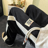 AIDASE  -  Trendy Corduroy Men's Pants Oversize Autumn Casual Pants With Embroidery And Splicing Streetwear For Couples aidase-shop
